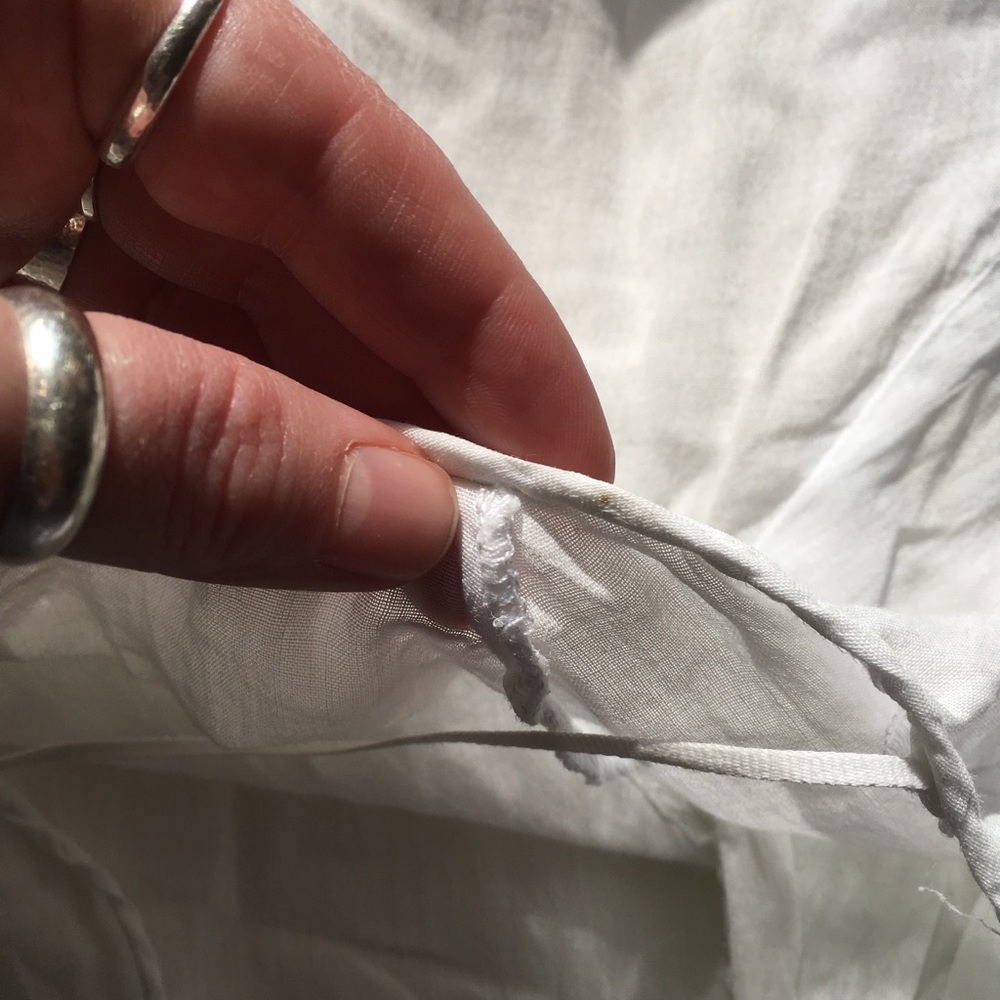 Zara white linen blouse